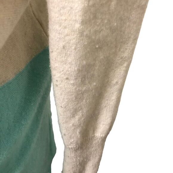 Lilly Pulitzer Womens Alessandra Cashmere Sweater XXS/XS Serene Blue Oatmeal - Picture 4 of 11